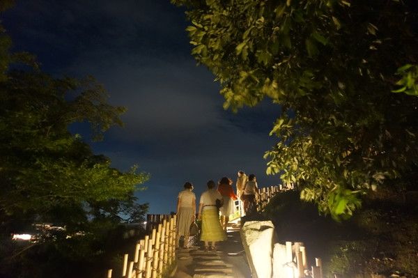 芝生越しに岡山城を望む写真